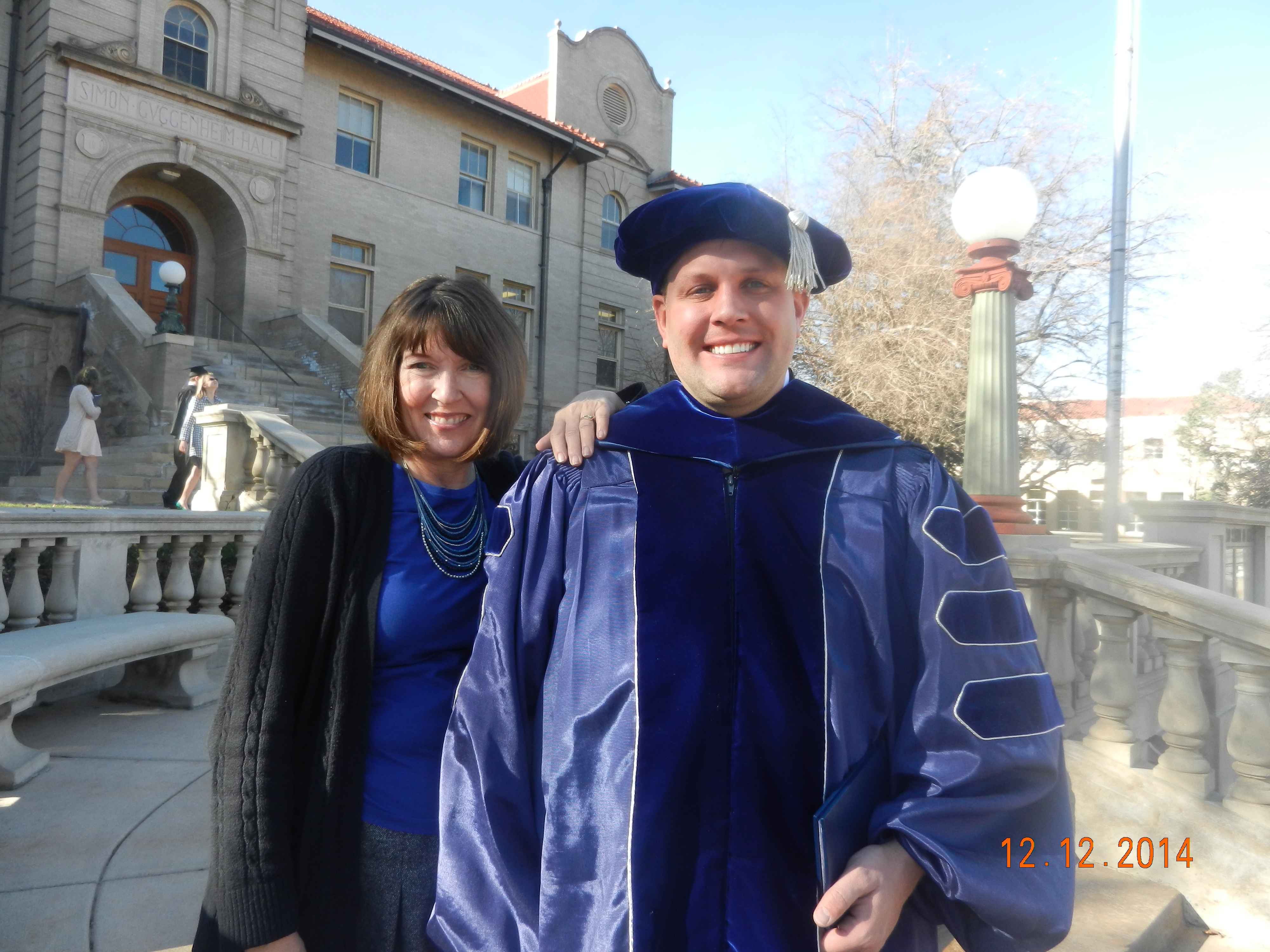 My mother and I at my graduate school graduation.