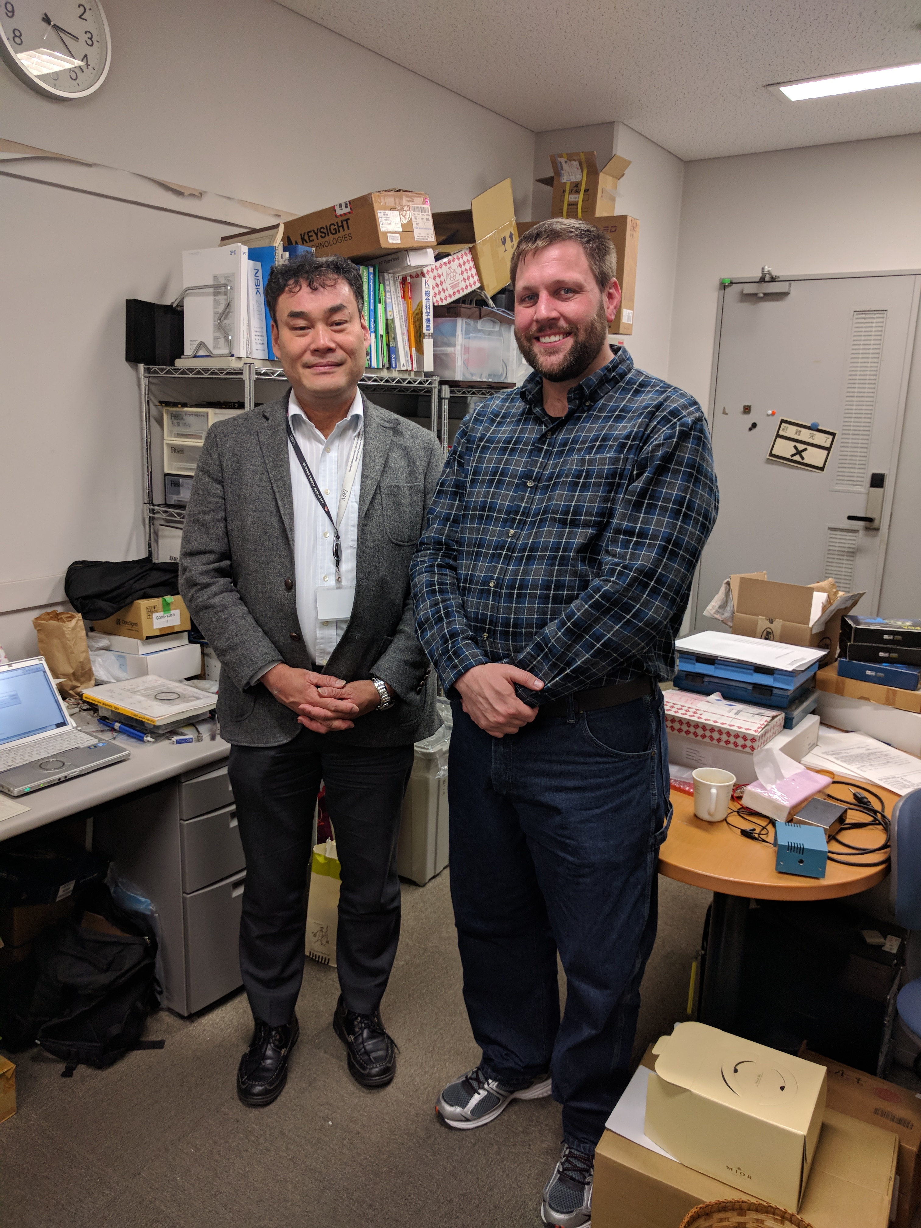 With my adviser, Dr. Michisato Toyoda, at Osaka University.