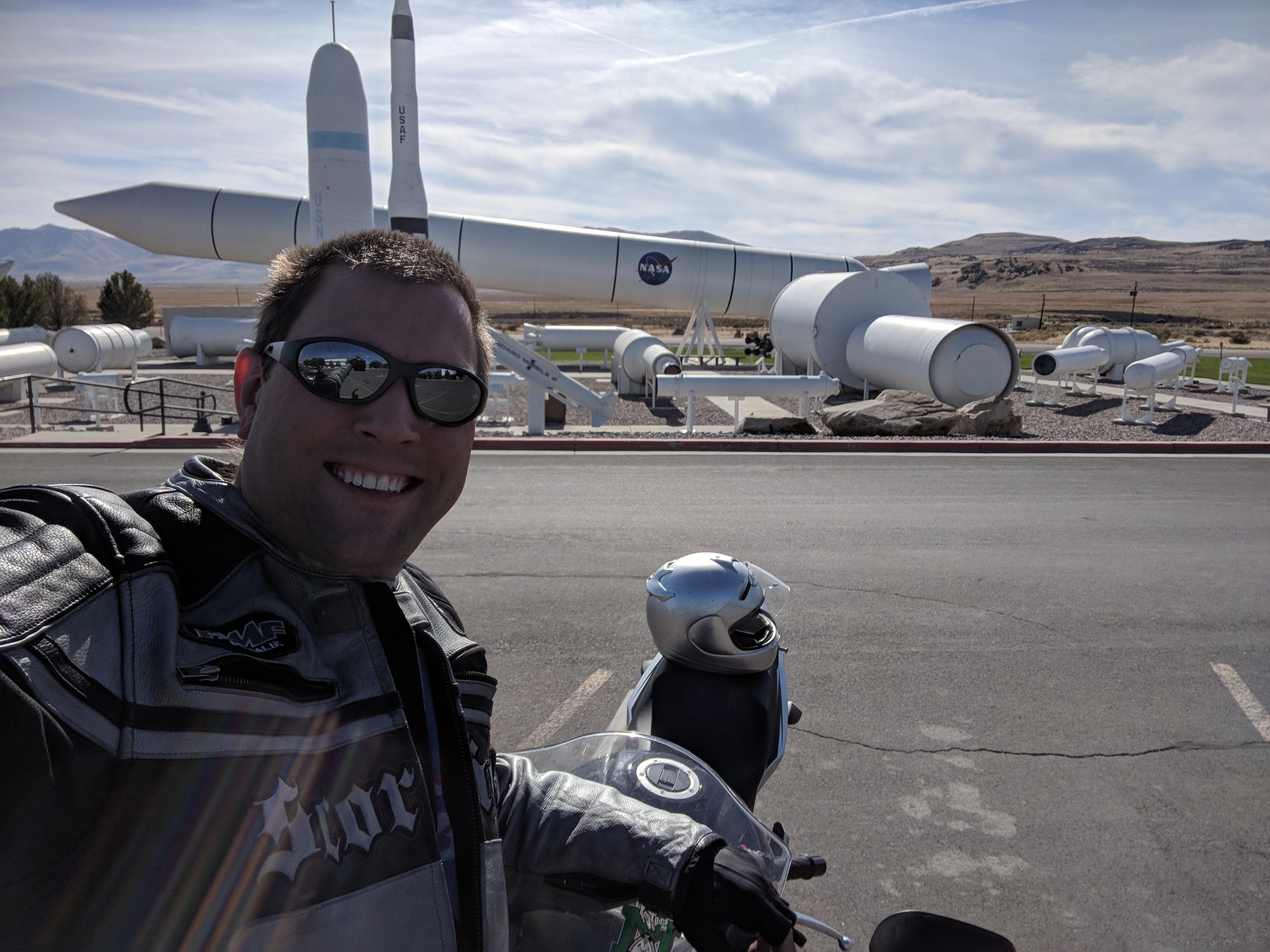 At the ATK Orbital rocket display near Tremonton, Utah.