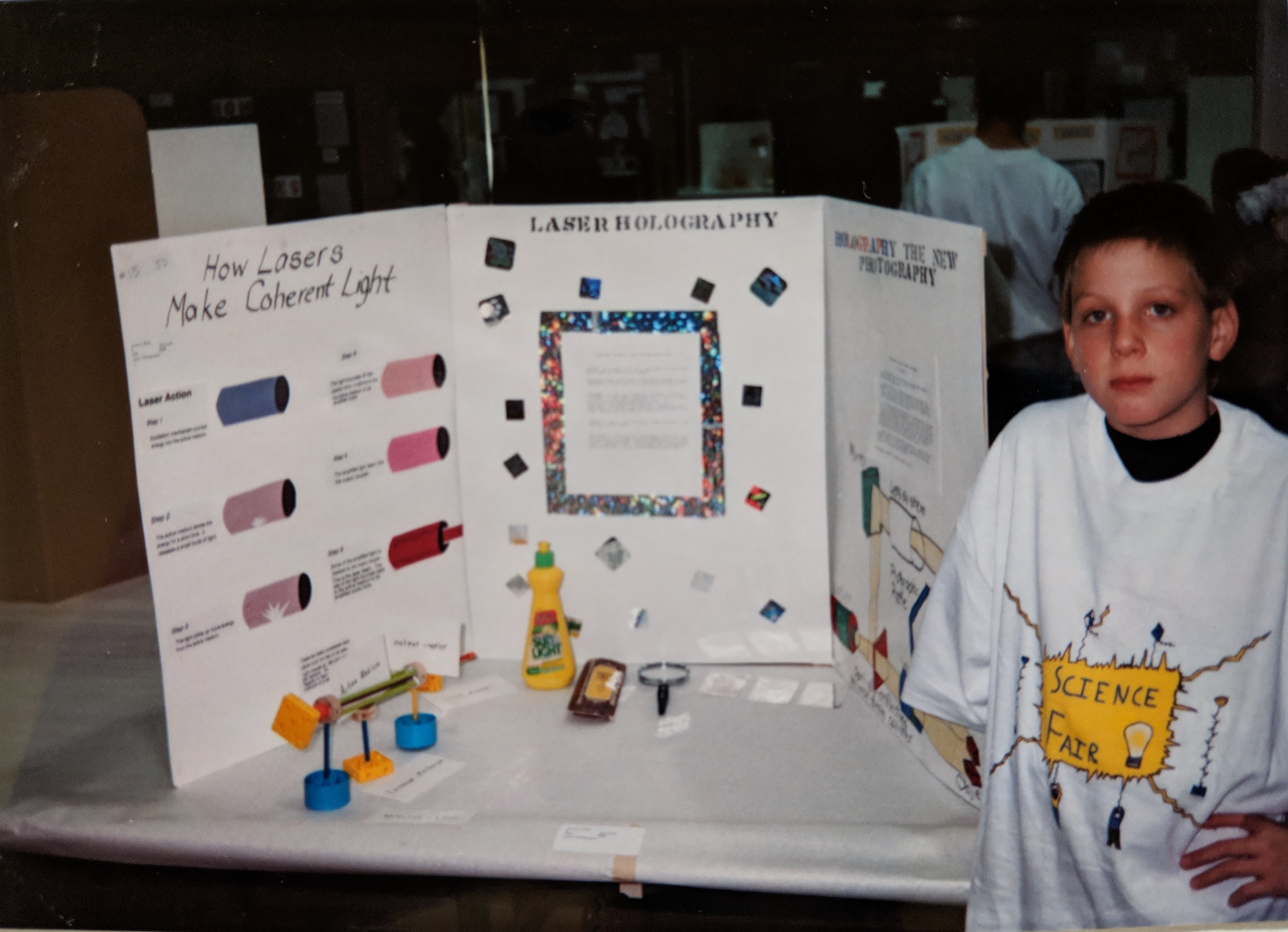 Presenting my laser holography project at the regional science fair.